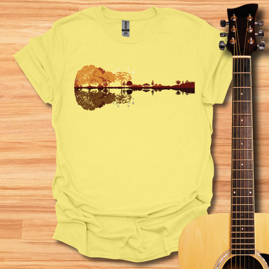 Guitar Water Reflection T-Shirt