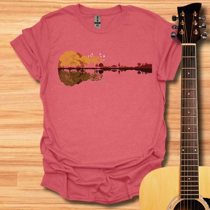 Guitar Water Reflection T-Shirt