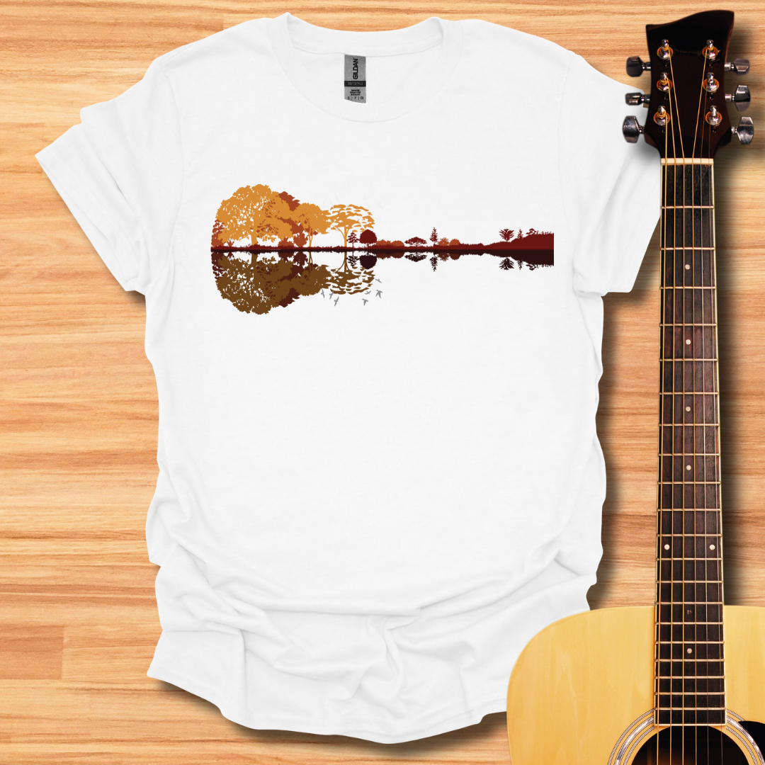 Guitar Water Reflection T-Shirt